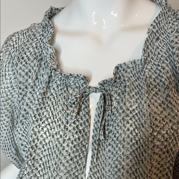 Buddy Love Grey and Cream Ruffled mini dress Size M - Picture 3 of 10